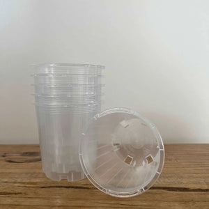 7cm Clear Pot - x5 Nursery Supplies